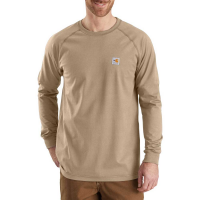 Carhartt Mens 102904 Factory 2nd Flame Resistant Force Long Sleeve T-Shirt - Khaki 3X-Large Tall