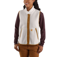 Carhartt  104924 Closeout Women's Fleece Button Front Vest - Malt Small Regular