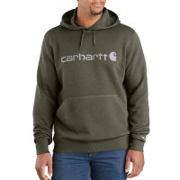 Carhartt Men's 103873 Closeout Force Delmont Signature Graphic Hooded Sweatshirt - Moss Heather Small Regular