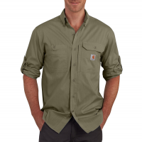 Carhartt Men's 102418 Closeout Force Ridgefield Long Sleeve Shirt - Burnt Olive X-Large Regular