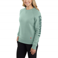 Carhartt  104410 Closeout Women's Midweight Graphic Sweatshirt - Succulent Heather Medium Regular