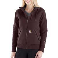 Carhartt  103242 Closeout Women's Rain Defender Rockland Hooded Sweatshirt - Quilt Lined - Fudge Heather X-Small Regular