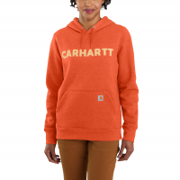 Carhartt  105194 Closeout Women's Relaxed Fit Midweight Logo Graphic Sweatshirt - Jasper Heather X-Large Regular