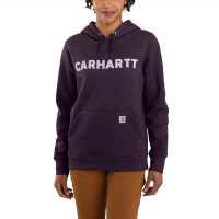 Carhartt  105194 Closeout Women's Relaxed Fit Midweight Logo Graphic Sweatshirt - Nocturnal Haze Heather X-Small Regular