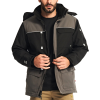 CAT Mens 1040001 Insulated Work Parka - Magnet/Black X-Large Regular