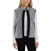 Carhartt  104924 Women's Fleece Button Front Vest - Granite Heather X-Large Plus