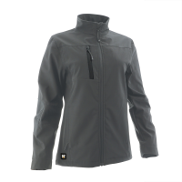 CAT  1040004 Women's Grid Fleece Bonded Softshell Jacket - Magnet Small Regular