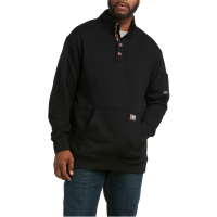 Ariat Mens 10037652 Rebar Overtime Fleece Sweater - Black Small Regular
