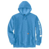 Carhartt Mens K288 Closeout Loose Fit Midweight Logo Sleeve Graphic Sweatshirt - Blue Lagoon Space Dye 4X-Large Regular