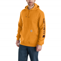 Carhartt Mens K288 Closeout Loose Fit Midweight Logo Sleeve Graphic Sweatshirt - Marigold Heather 2X-Large Tall