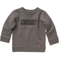 Carhartt  CA6342 Long-Sleeve Crewneck Sweatshirt - Boys - Charcoal Grey Heather 3 Toddler