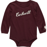 Carhartt  CA9915 Long-Sleeve Cursive Logo Bodysuit - Girls - Tawny Port 3 Months