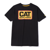 CAT Mens 1510451 Closeout Diesel Power Tee - Black / Orange 4X-Large Regular