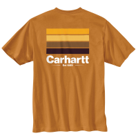 Carhartt Mens 105713 Relaxed Fit Heavyweight Short-Sleeve Pocket Line Graphic T-Shirt - Golden Oak 3X-Large Regular