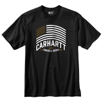 Carhartt Mens 105929 Relaxed Fit Midweight Short-Sleeve Flag Graphic T-Shirt - Black 3X-Large Regular