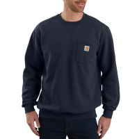 Carhartt Mens 103852 Closeout Loose Fit Midweight Crewneck Pocket Sweatshirt - New Navy X-Large Tall