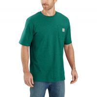 Carhartt | Men's K87 Factory 2nd Short Sleeve Pocket T-Shirt | Cadmium Green Heather | 5X-Large Regular | Original Fit | 100% Cotton | 6.75 Ounce | Dungarees