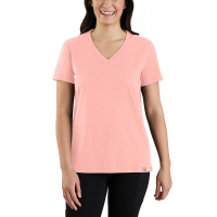 Carhartt  105739 Women's Relaxed Fit Lightweight Short-Sleeve V-Neck T-Shirt - Cherry Blossum 2X-Large Regular