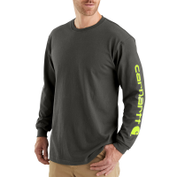 Carhartt | Men's K231 Closeout Long Sleeve Logo T-Shirt | Peat | 2X-Large Regular | Original Fit | 100% Cotton | 6.75 Ounce | Dungarees