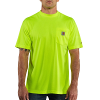 Carhartt Mens 100493 Factory 2nd Force Color Enhanced Short Sleeve T-Shirt - Bright Lime Large Tall