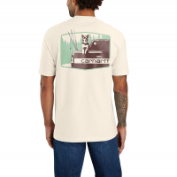 Carhartt Mens 105716 Loose Fit Heavyweight Short-Sleeve Pocket Dog Graphic T-Shirt - Malt Large Tall