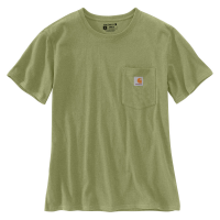 Carhartt  103067 Women's WK87 Workwear Pocket Short Sleeve T-Shirt - Green Olive Heather 3X-Large Plus