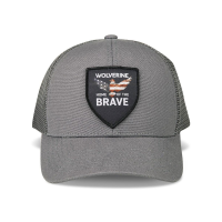 Wolverine Mens WVH9503 Home of the Brave Trucker Cap - Grey One Size Fits All