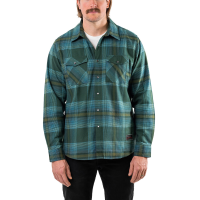 Troll Co. Men's TC0987 Luther Flannel - Green/Gold/Teal Small Regular