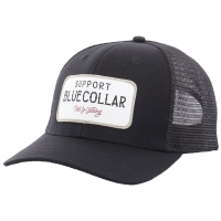 Troll Co. Men's TC0360 Fortify Curved Brim Meshback Hat - Black Black White One Size Fits All