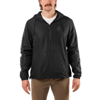 Troll Co. Mens TC0516 Harbored 1/2 Zip Windbreaker Jacket - Black X-Large Regular