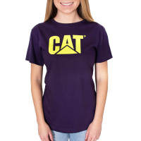 CAT  1010012 Women's Trademark Logo T-Shirt - Purple Velvet Small Regular