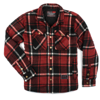 Troll Co. Men's TC0925 Prescott Wool Shirt Jacket - Red/Cream/Black 3X-Large Regular