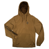 Troll Co. Mens TC1242 Harbored 1/2 Zip Windbreaker Jacket - Mud 3X-Large Regular