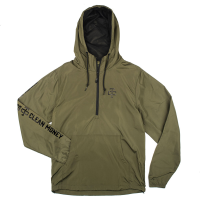 Troll Co. Mens TC0517 Harbored 1/2 Zip Windbreaker Jacket - Military Green Large Regular