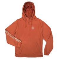 Troll Co. Mens TC1240 Harbored 1/2 Zip Windbreaker Jacket - Rust 2X-Large Regular