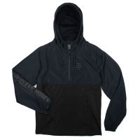 Troll Co. Mens TC1241 Harbored 1/2 Zip Windbreaker Jacket - Blue/Black X-Large Regular