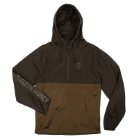 Troll Co. Mens TC1244 Harbored 1/2 Zip Windbreaker Jacket - Dirt Moss Medium Regular