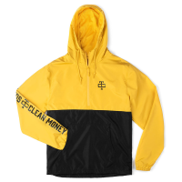 Troll Co. Mens TC1243 Harbored 1/2 Zip Windbreaker Jacket - Gold/Black X-Large Regular