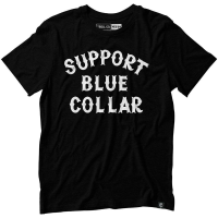 Troll Co. Mens TC0614 Support Blue Collar Tee - Black 4X-Large Regular