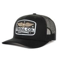 Troll Co. Men's TC1081 Beaut Curved Brim Meshback Hat - Black One Size Fits All