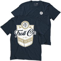 Troll Co. Men's TC0764 Banner Tee - Navy Small Regular