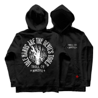 Troll Co. Mens TC1289 Devil's Hand Hoodie - Black 5X-Large Regular
