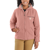 Carhartt  104292 Women's Loose Fit Washed Duck Jacket - Sherpa Lined - Cameo Brown 2X-Large Regular
