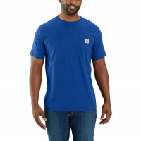 Carhartt Mens 104616 Force Relaxed Fit Midweight Short Sleeve Pocket T-Shirt - Glass Blue 4X-Large Regular