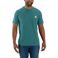 Carhartt Mens 104616 Force Relaxed Fit Midweight Short Sleeve Pocket T-Shirt - Sea Pine 3X-Large Tall