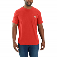 Carhartt Mens 104616 Force Relaxed Fit Midweight Short Sleeve Pocket T-Shirt - Red Barn Heather X-Large Tall