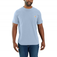 Carhartt Mens 104616 Force Relaxed Fit Midweight Short Sleeve Pocket T-Shirt - Fog Blue 2X-Large Tall