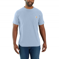 Carhartt Mens 104616 Force Relaxed Fit Midweight Short Sleeve Pocket T-Shirt - Fog Blue Large Tall