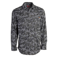 Timberland PRO Men's A236V Flame-Resistant Cotton Core Button Front Shirt - Black Digital Print X-Large Regular