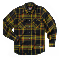 Troll Co. Men's TC1412 Wyatt Flannel - Black/Brick/Moss Small Regular